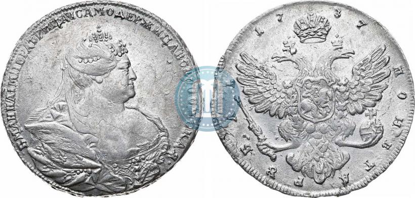 Picture 1 rouble 1737 year  "Moscow type"