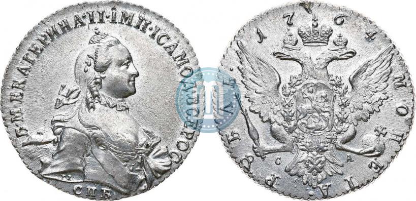Picture 1 rouble 1764 year СПБ-СА 