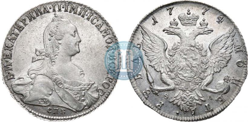 Фото 1 рубль 1774 года СПБ-ФЛ 