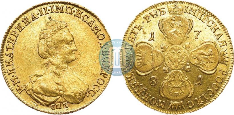 Фото 5 рублей 1781 года СПБ 