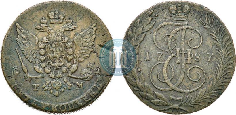 Фото 5 копеек 1787 года ТМ 
