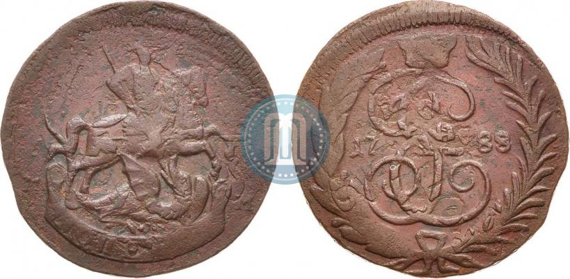 Picture 1 kopeck 1788 year ММ 