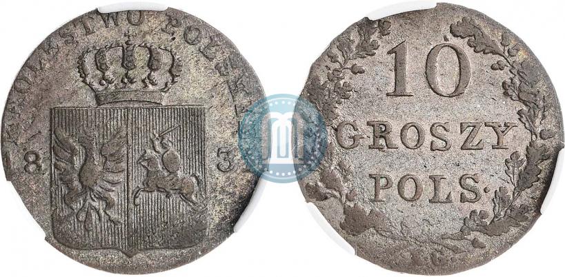 Фото 10 грошей 1831 года KG "Польское восстание"