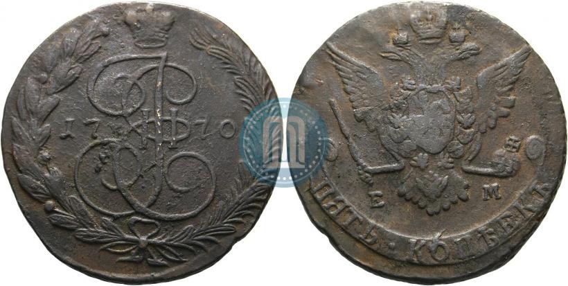 Фото 5 копеек 1770 года ЕМ 