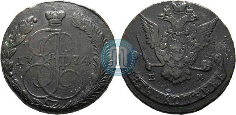 Фото 5 копеек 1774 года ЕМ 