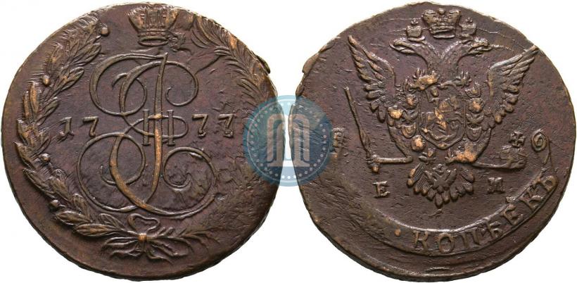 Фото 5 копеек 1777 года ЕМ 