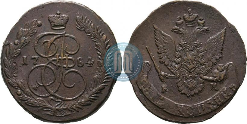 Фото 5 копеек 1784 года ЕМ 