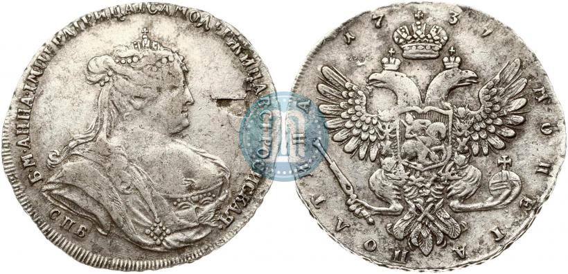 Фото Полтина 1738 года СПБ "Петербургский тип"