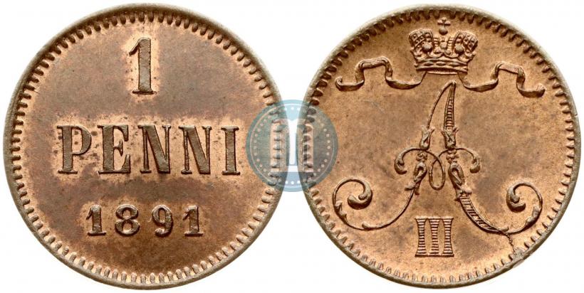 Picture 1 penni 1891 year  