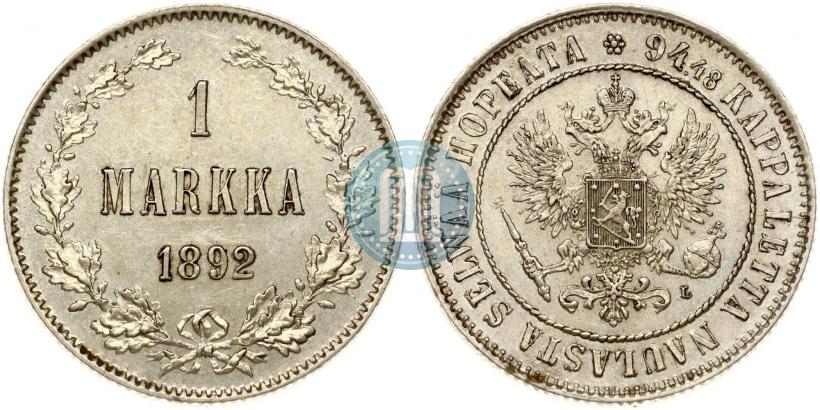 Picture 1 markka 1892 year L 