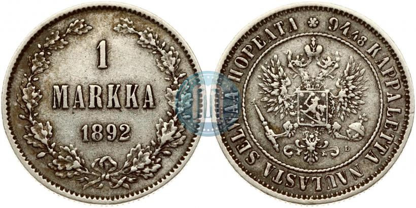 Picture 1 markka 1892 year L 