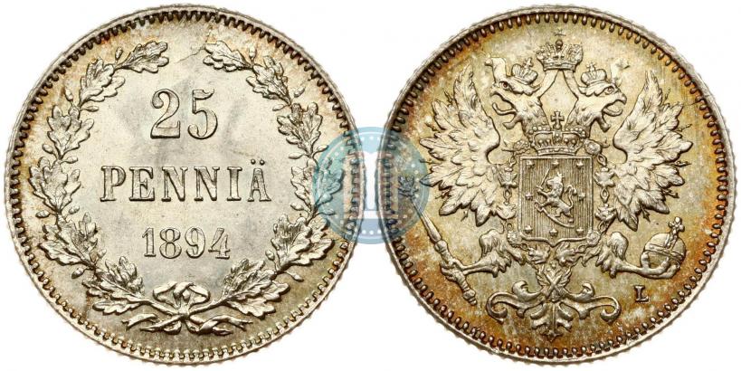 Picture 25 pennia 1894 year L 