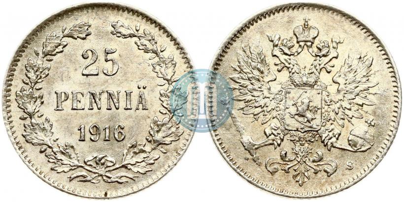 Picture 25 pennia 1916 year S 