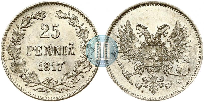 Фото 25 пенни 1917 года S 