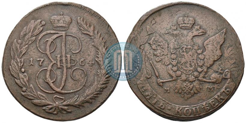 Фото 5 копеек 1764 года ММ 