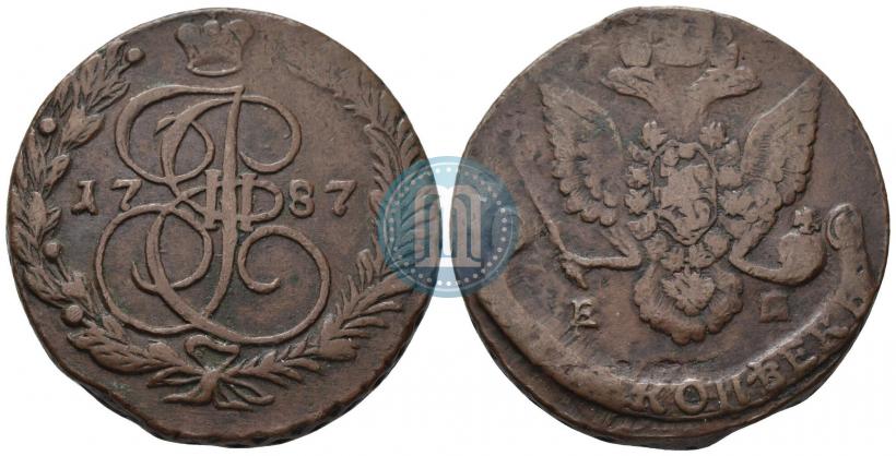 Фото 5 копеек 1787 года ЕМ 