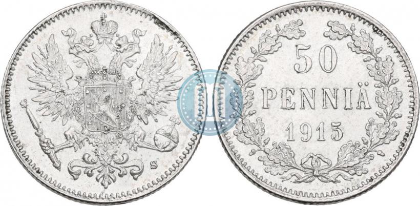 Фото 50 пенни 1915 года S 