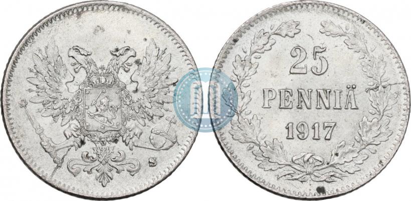 Фото 25 пенни 1917 года S 