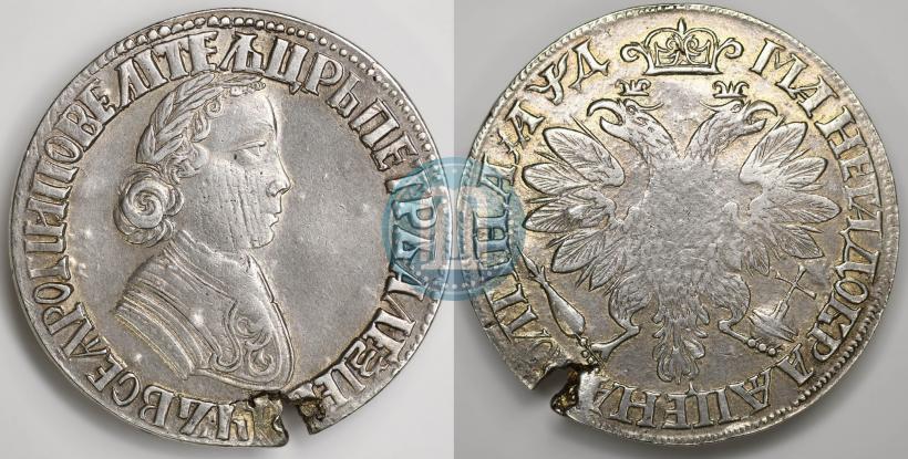 Фото Полтина 1704 года  "Портрет работы Ф. Алексеева"
