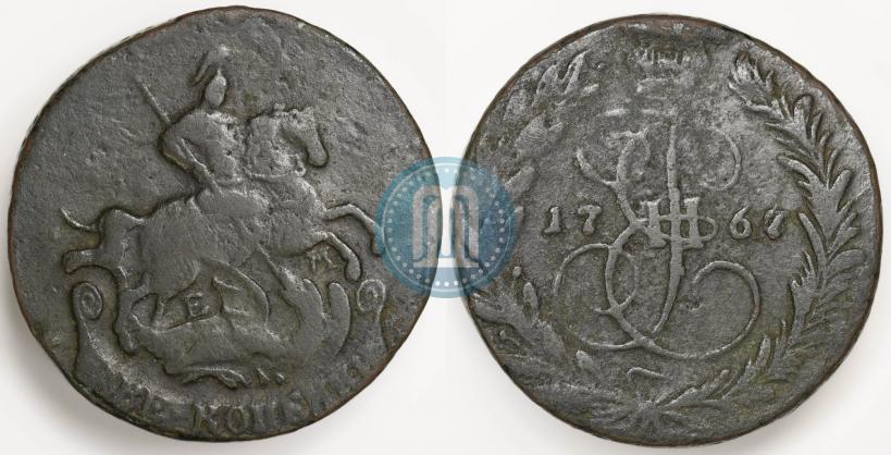Фото 2 копейки 1767 года ЕМ 