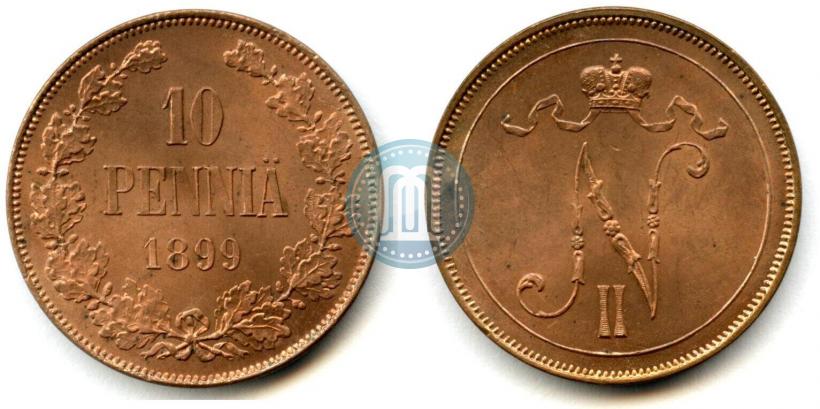 Фото 10 пенни 1899 года  
