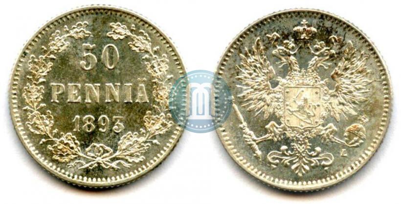 Фото 50 пенни 1893 года L 