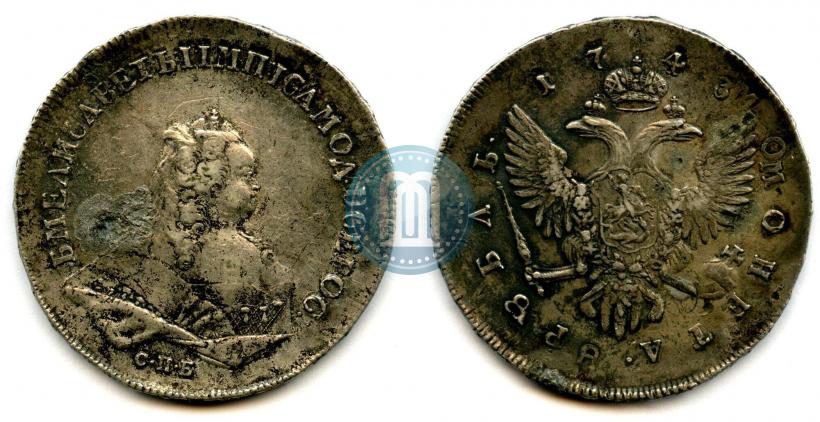 Фото 1 рубль 1742 года СПБ 