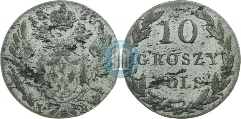 Фото 10 грошей 1825 года IB 