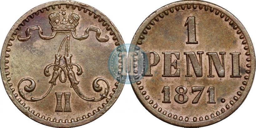 Фото 1 пенни 1871 года  