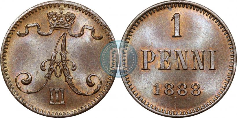 Фото 1 пенни 1888 года  
