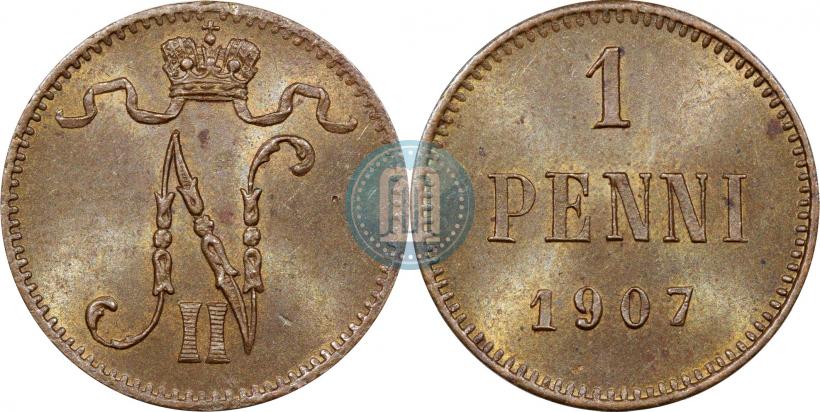 Фото 1 пенни 1907 года  