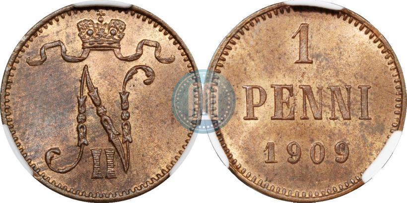 Фото 1 пенни 1909 года  