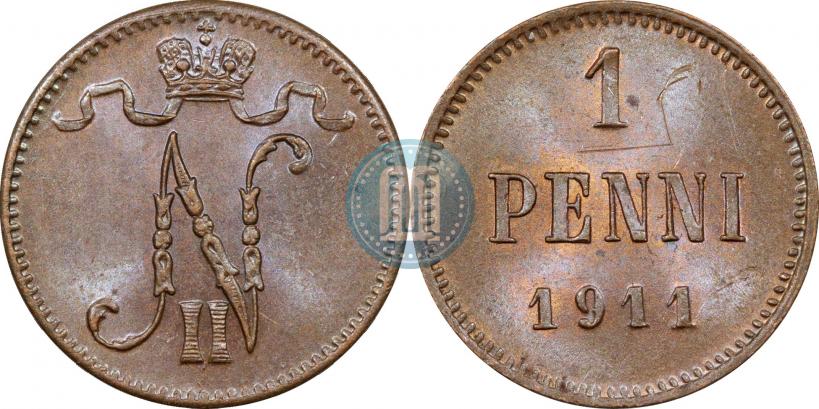 Фото 1 пенни 1911 года  