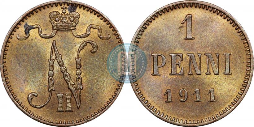 Фото 1 пенни 1911 года  