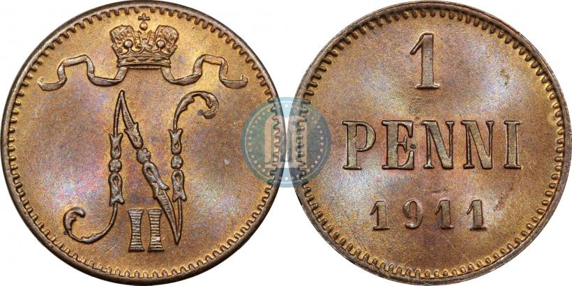 Фото 1 пенни 1911 года  
