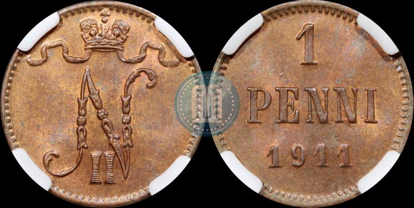 Фото 1 пенни 1911 года  