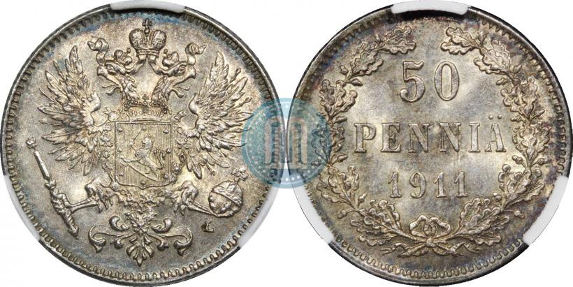 Фото 50 пенни 1911 года L 