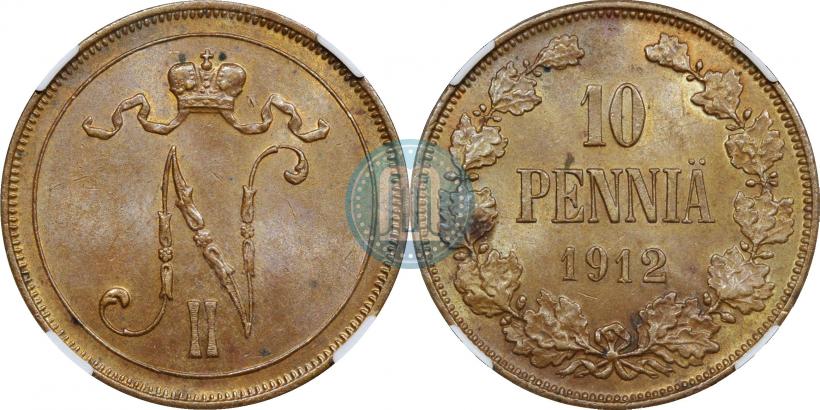 Фото 10 пенни 1912 года  