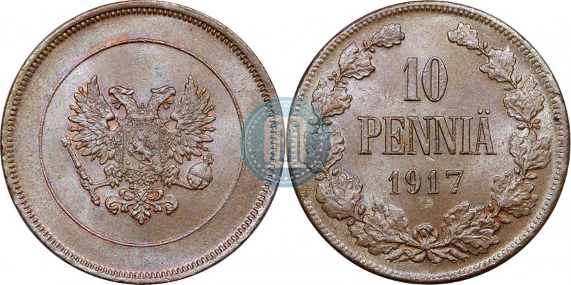 Picture 10 pennia 1917 year  