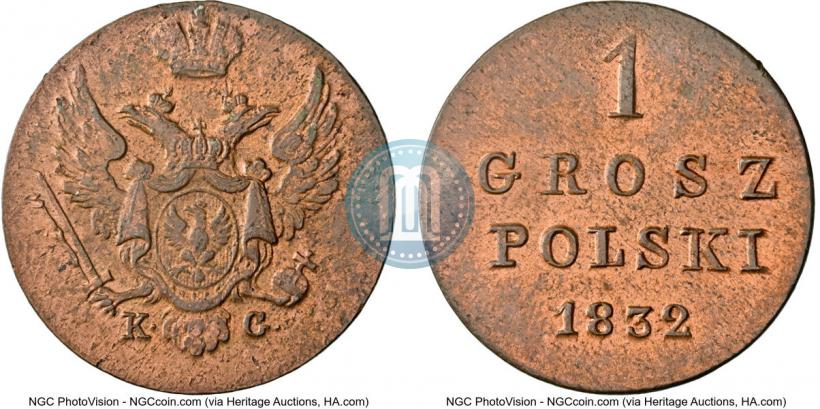 Фото 1 грош 1832 года KG 