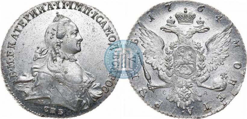 Фото 1 рубль 1764 года СПБ-СА 