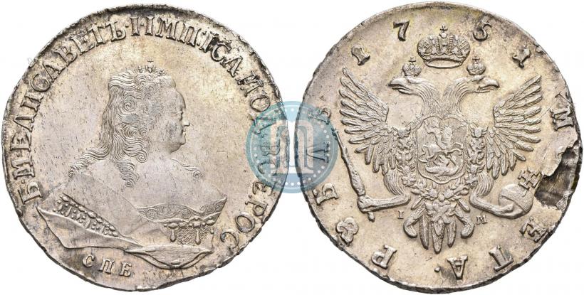 Picture 1 rouble 1751 year СПБ-IМ 