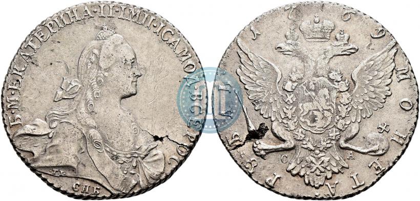 Picture 1 rouble 1769 year СПБ-СА 