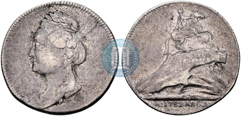 Picture Token Coin 1782 year  "Monument to Peter the Great in Saint-Petersburg"