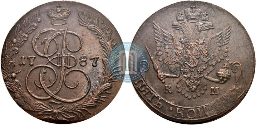 Picture 5 kopecks 1787 year КМ 