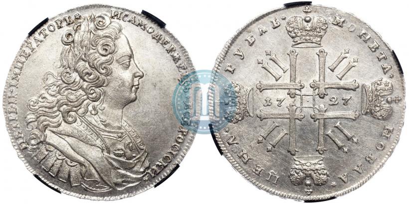 Picture 1 rouble 1727 year  "Moscow type"