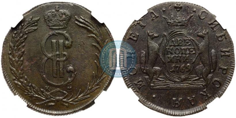 Picture 2 kopecks 1769 year КМ 