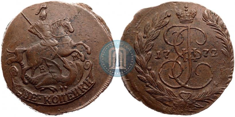 Picture 2 kopecks 1772 year ЕМ 