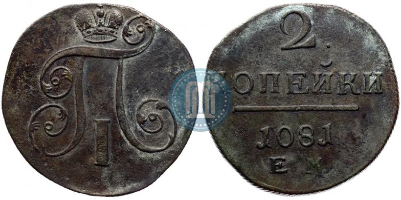 Picture 1 kopeck 1801 year ЕМ 