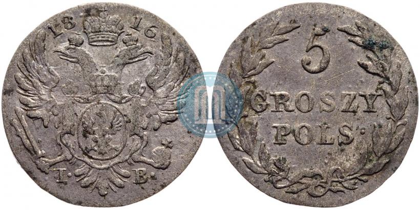 Picture 5 groszy 1816 year IB 